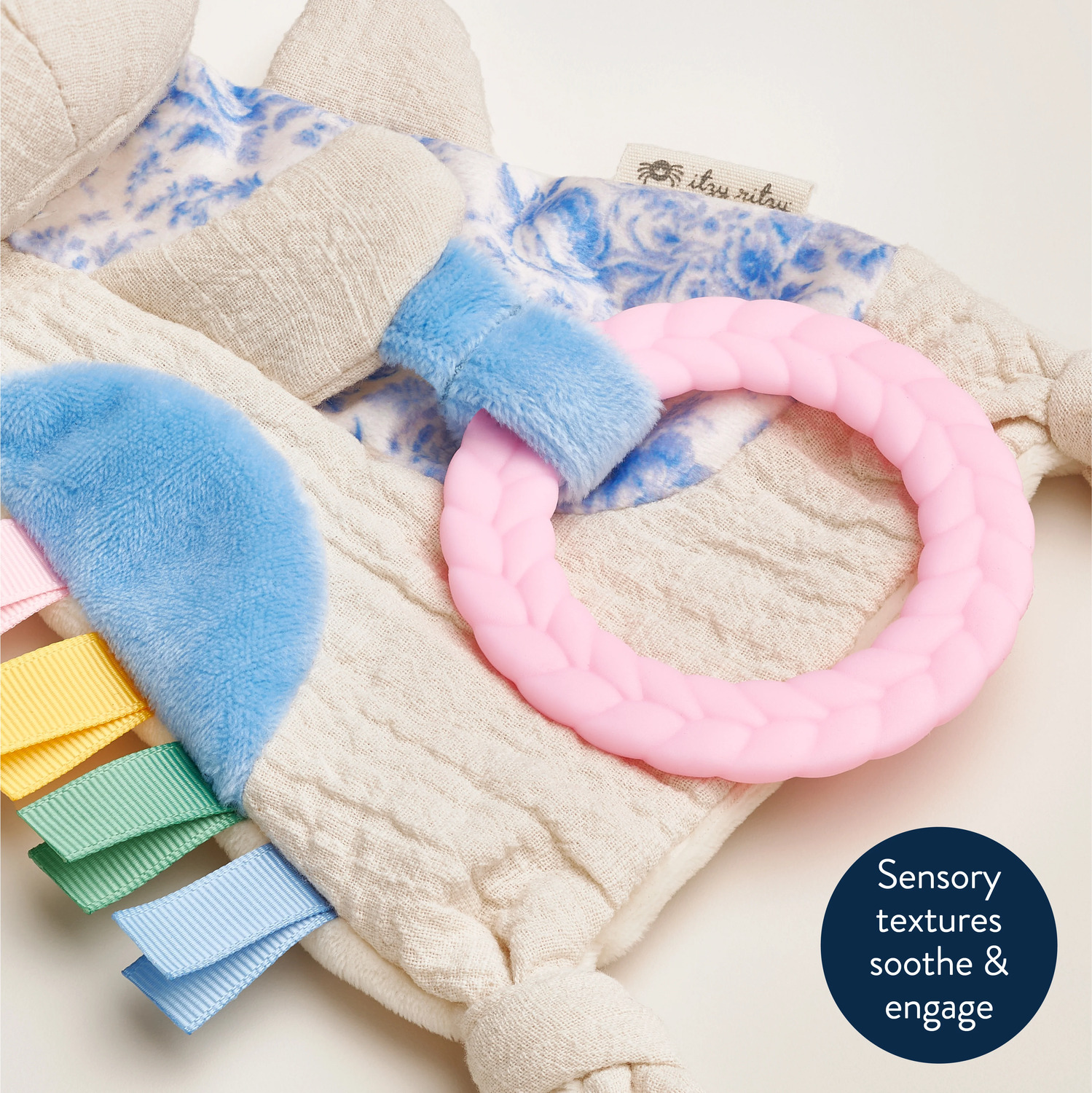 Bitzy Crinkle™ Sensory Crinkle Toy with Teether (Kinsley the Kitty)