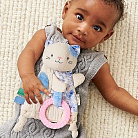 Bitzy Crinkle Sensory Crinkle Toy with Teether (Kinsley the Kitty)