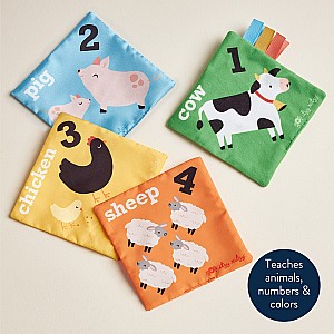 Itzy Sensory Scarves™ "Tissue” Box for Put-and-Take Play (Farm Friends)