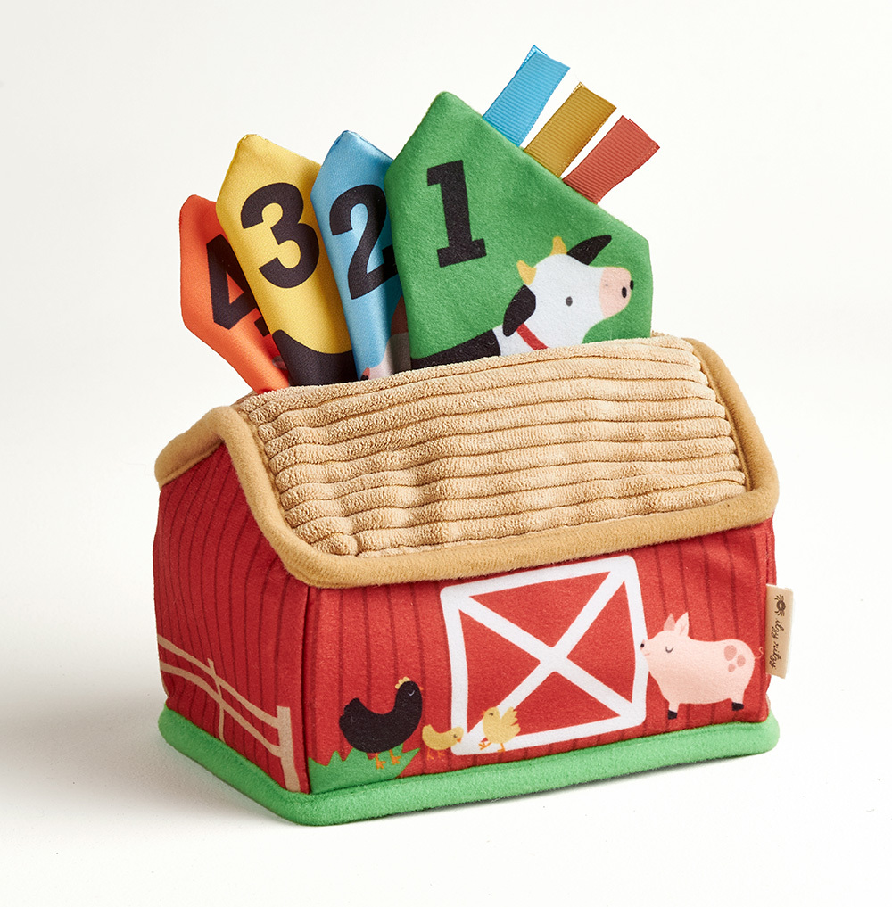 Itzy Sensory Scarves™ "Tissue” Box for Put-and-Take Play (Farm Friends)