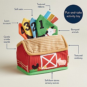 Itzy Sensory Scarves™ "Tissue” Box for Put-and-Take Play (Farm Friends)