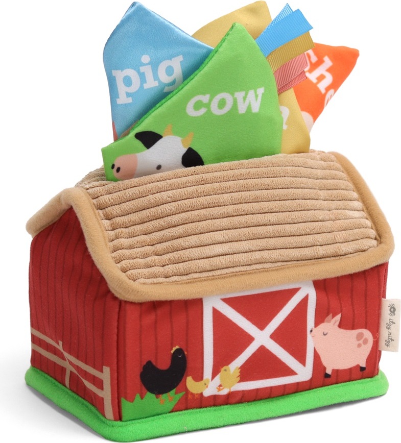 Itzy Sensory Scarves™ "Tissue” Box for Put-and-Take Play (Farm Friends)