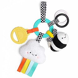 Bitzy Busy Ring  Teething Activity Toy, Brights