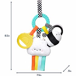 Bitzy Busy Ring  Teething Activity Toy, Brights