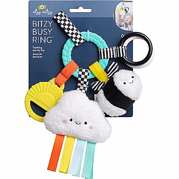 Bitzy Busy Ring  Teething Activity Toy, Brights