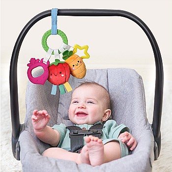 Bitzy Busy Ring Teething Activity Toy, Veggie