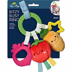 Bitzy Busy Ring Teething Activity Toy, Veggie
