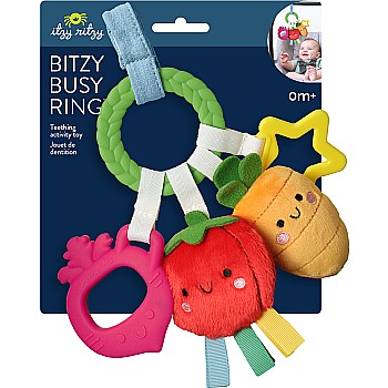 Bitzy Busy Ring Teething Activity Toy, Veggie