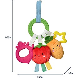 Bitzy Busy Ring Teething Activity Toy, Veggie