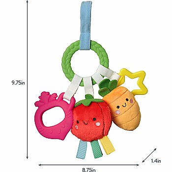Bitzy Busy Ring Teething Activity Toy, Veggie