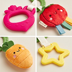 Bitzy Busy Ring Teething Activity Toy, Veggie