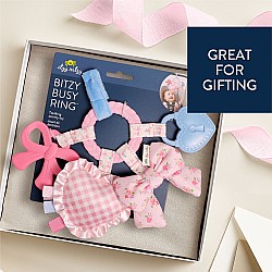 Bitzy Busy Ring Teething Activity Toy, Coquette