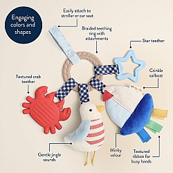 Bitzy Busy Ring Teething Activity Toy, Nautical