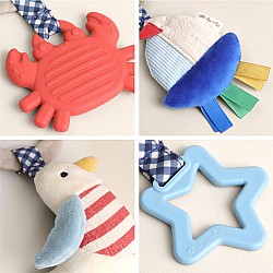 Bitzy Busy Ring Teething Activity Toy, Nautical