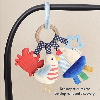 Bitzy Busy Ring Teething Activity Toy, Nautical