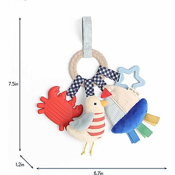 Bitzy Busy Ring Teething Activity Toy, Nautical
