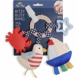 Bitzy Busy Ring Teething Activity Toy, Nautical