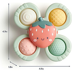 Itzy Pop & Whirl™ - High chair, Bath and Travel Fidget Toy (Strawberry)
