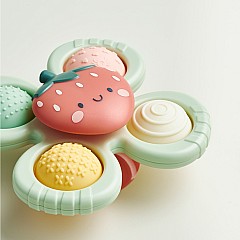 Itzy Pop & Whirl™ - High chair, Bath and Travel Fidget Toy (Strawberry)