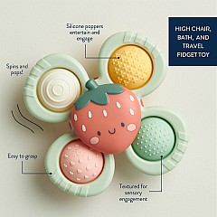 Itzy Pop & Whirl™ - High chair, Bath and Travel Fidget Toy (Strawberry)