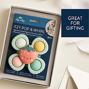 Itzy Pop & Whirl™ - High chair, Bath and Travel Fidget Toy (Strawberry)