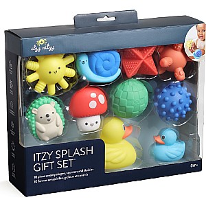 Itzy Splash Gift Set™ - 10 Piece Sensory Shapes, Squirters and Duckies (Friends)