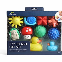 Itzy Splash Gift Set - 10 Piece Sensory Shapes, Squirters and Duckies (Friends)