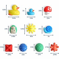 Itzy Splash Gift Set - 10 Piece Sensory Shapes, Squirters and Duckies (Friends)