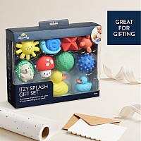 Itzy Splash Gift Set - 10 Piece Sensory Shapes, Squirters and Duckies (Friends)