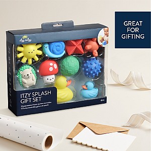 Itzy Splash Gift Set™ - 10 Piece Sensory Shapes, Squirters and Duckies (Friends)