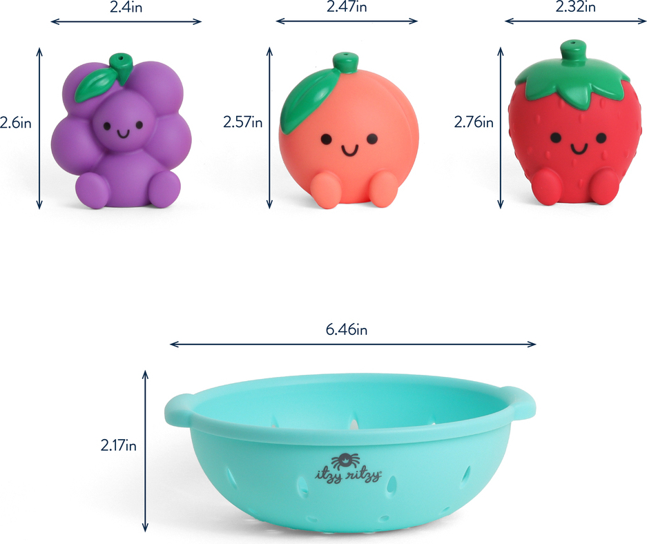 Itzy Splash Pals™ - Wash and Play Squirter Set (Fruit)