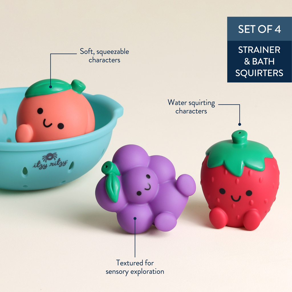 Itzy Splash Pals™ - Wash and Play Squirter Set (Fruit)