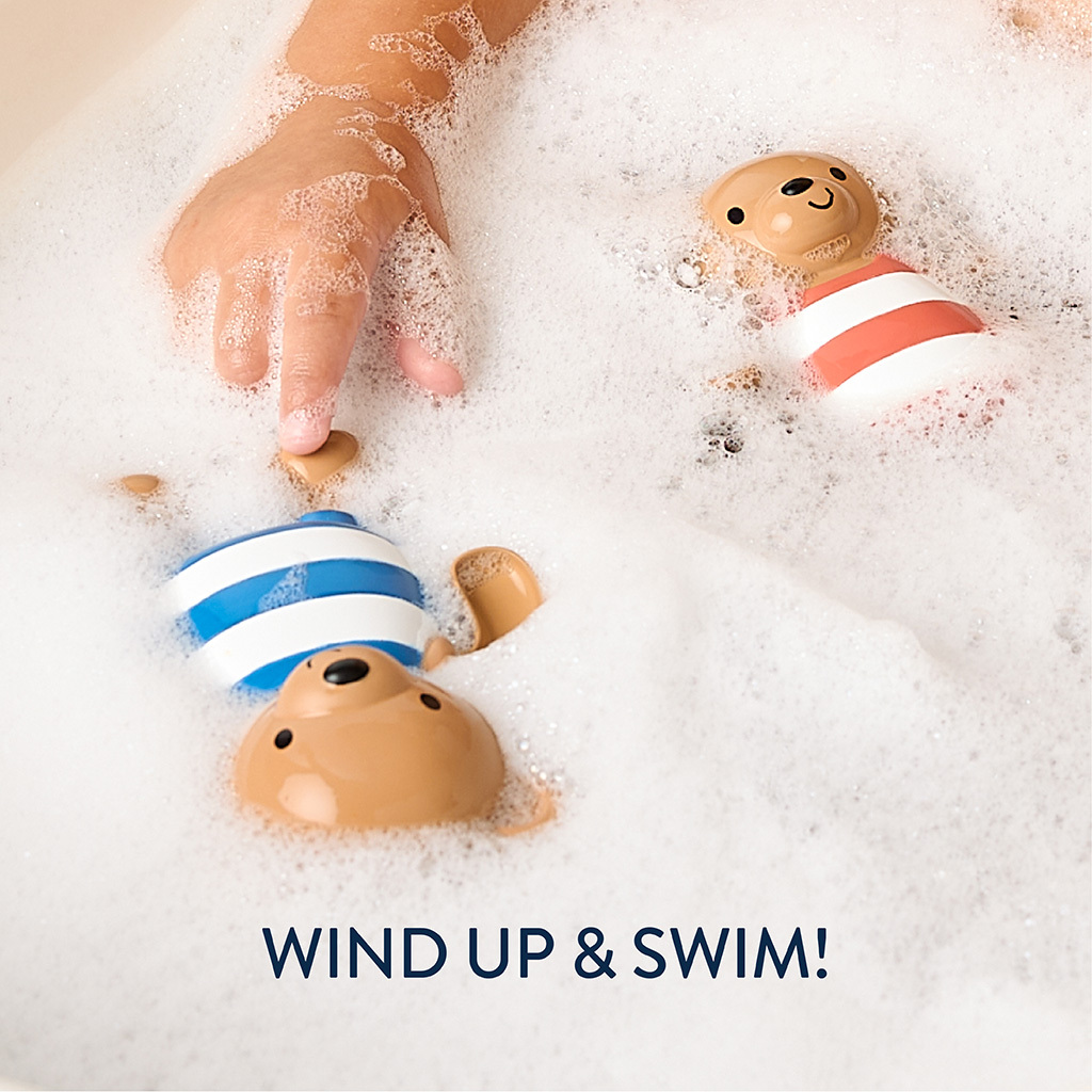 Silly Swimmers™ - Whimsical Wind-Up Bath Toys (Bears)