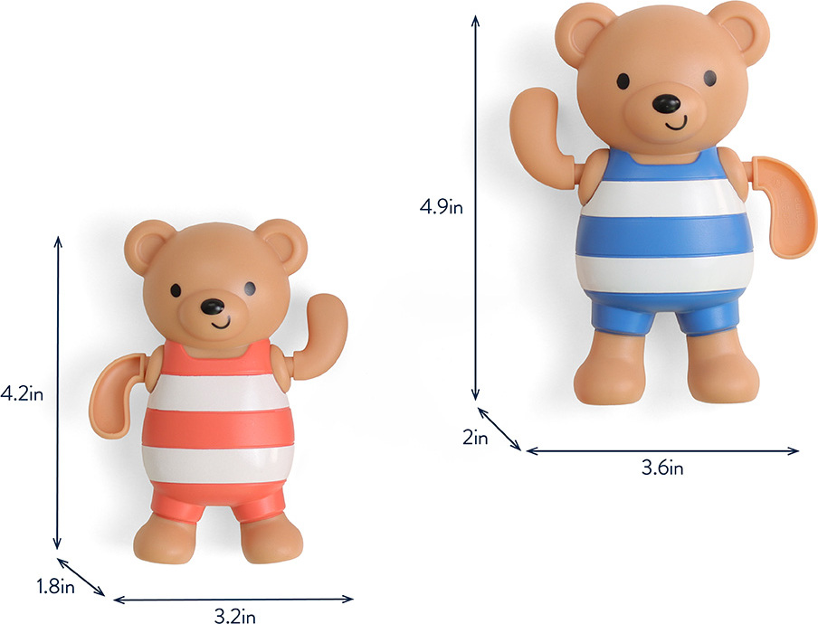 Silly Swimmers™ - Whimsical Wind-Up Bath Toys (Bears)