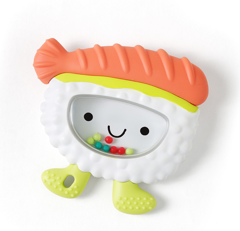 Sweetie Shake Plus™ - Silicone Teether with Rattle (Sushi)