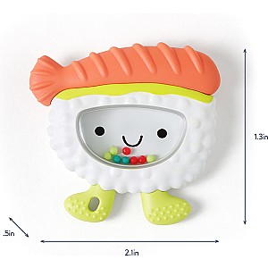 Sweetie Shake Plus™ - Silicone Teether with Rattle (Sushi)