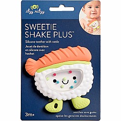 Sweetie Shake Plus Silicone Teether with Rattle, Sushi