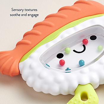 Sweetie Shake Plus Silicone Teether with Rattle, Sushi