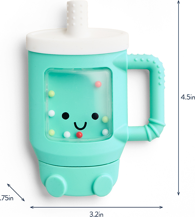 Sweetie Shake Plus™ - Silicone Teether with Rattle (Tumbler)