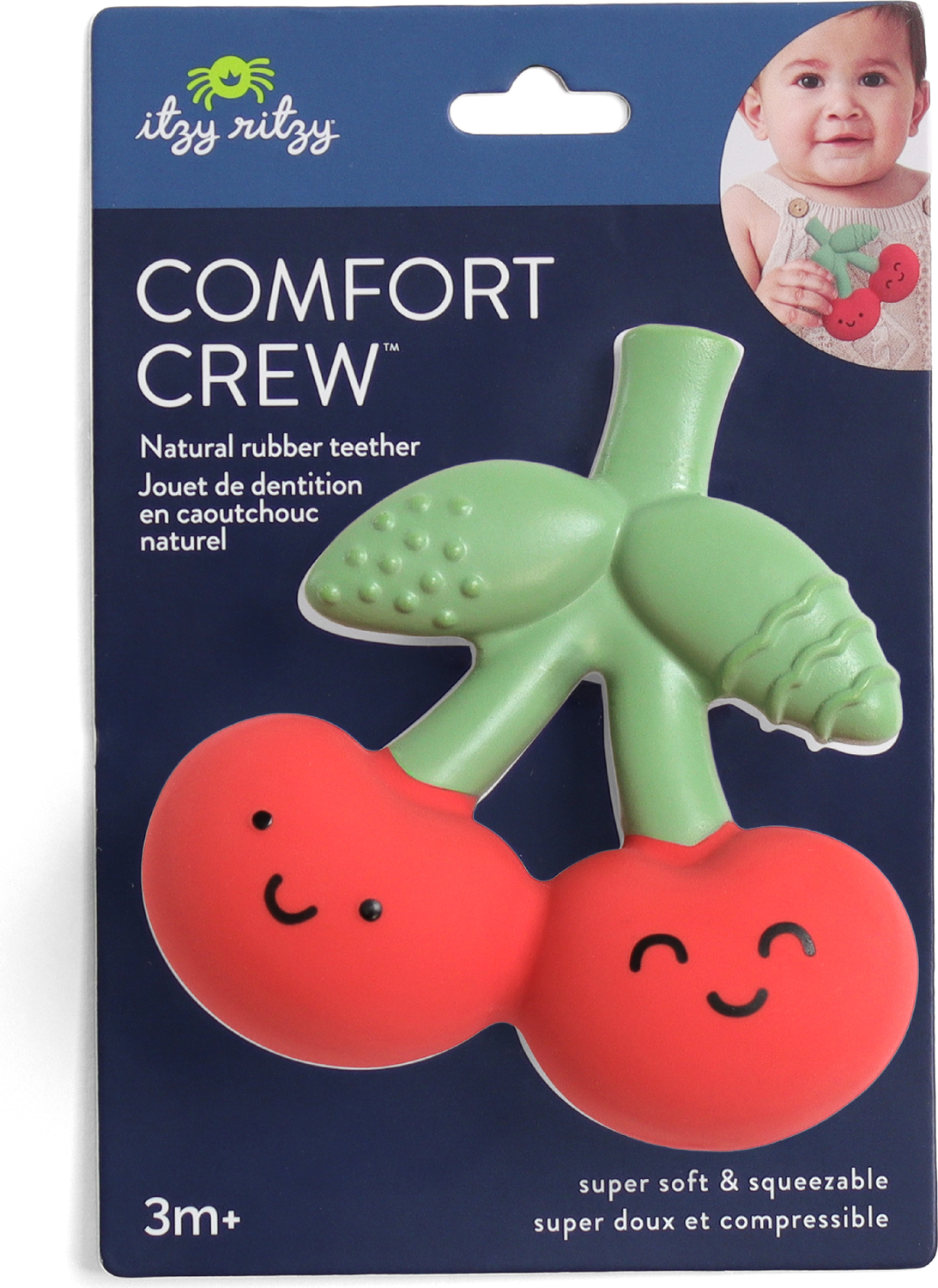 Comfort Crew™ - Natural Rubber Teether (Cherries)