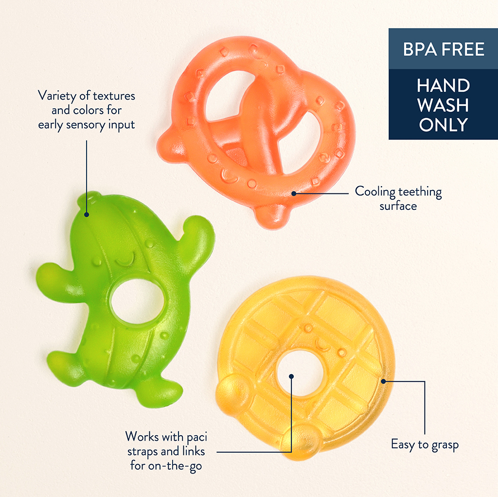 Cutie Coolers™ - Water-filled Teether (Silly Foods (3-Pack))