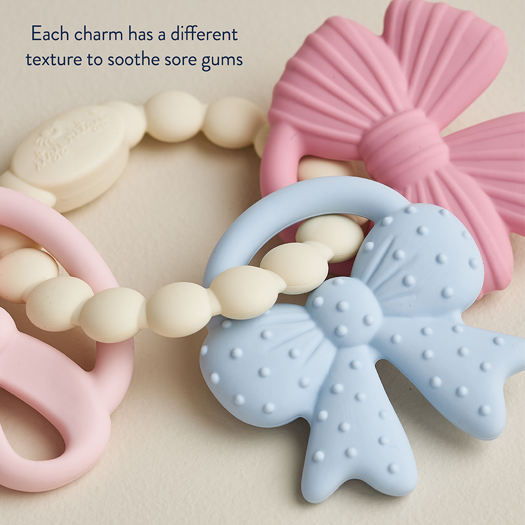 Itzy Trio™ - Multi-textured Silicone Teether (Bows)