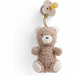 Bitzy Pal Pacifier and Soft Cotton Lovey, Bear