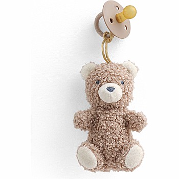 Bitzy Pal Pacifier and Soft Cotton Lovey, Bear