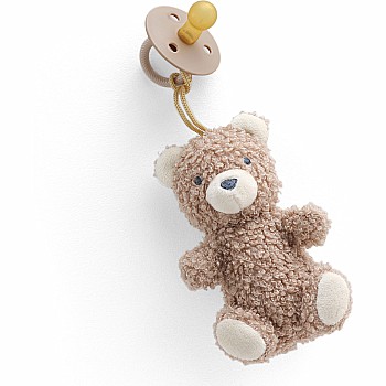 Bitzy Pal Pacifier and Soft Cotton Lovey, Bear