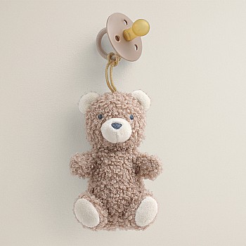 Bitzy Pal Pacifier and Soft Cotton Lovey, Bear
