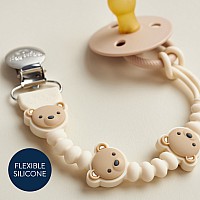 Sweetie Strap Plus - Silicone Pacifier Clip (Bear Bead)