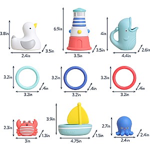 Seaside Splash Gift Set™ - 12 Piece Sensory Bath Set (Nautical)