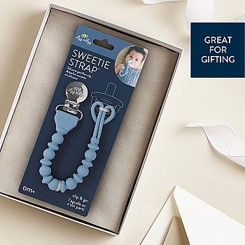 Sweetie Strap Pacifier Clip, Blue Bead