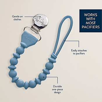 Sweetie Strap Pacifier Clip, Blue Bead